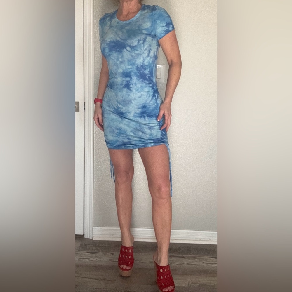 PINK Victoria's Secret Blue Tie-Dye Swim Coverup or Dress